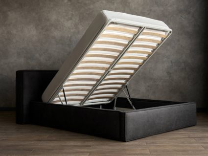 Кровать Сонум Europa Экокожа Бежевый перламутровый (с подъемным механизмом) 80х190