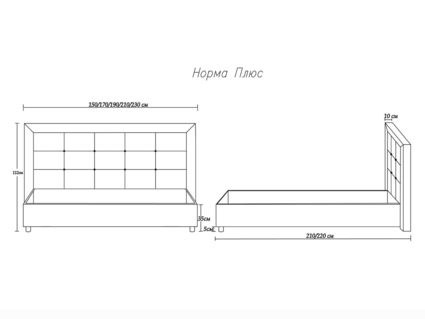 Кровать Димакс Норма + Крем с подъемным механизмом 140х200