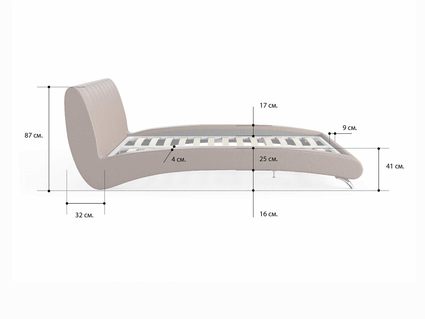 Кровать Сонум Verona Экокожа Графит 200х190