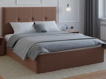 Кровать Lonax Алегра велюр Dolly-17 (с основанием) 180х190