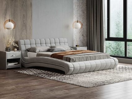 Кровать Сонум Milano Кашемир Бежевый (с подъемным механизмом) 200х190