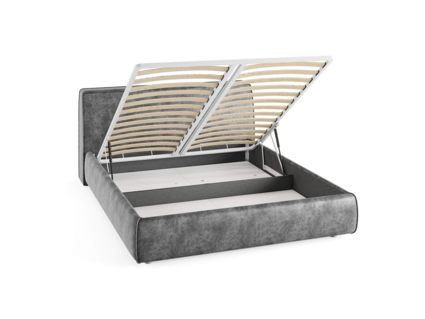 Кровать Сонум Altea Рогожка Пепельная (с подъемным механизмом) 80х190