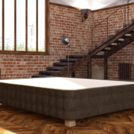 Кровать Mr.Mattress Twin Box экокожа Brown 200х190